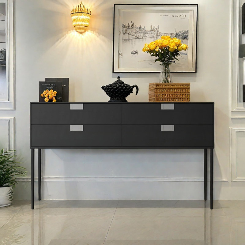 Console moderne moderne et pratique, H 35,43 po x l 59,06 po x P 15,75 po, Noir