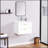 24" floating wall mounted bathroom vanity with white ceramic sink and drawer storage-14164207