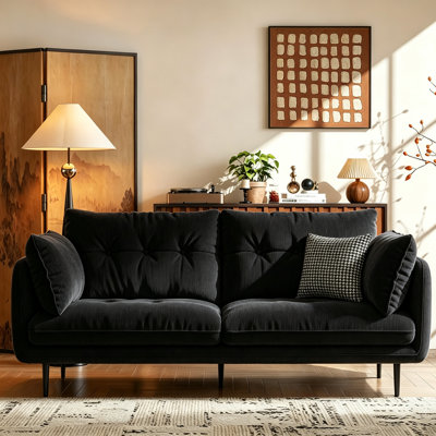 Italian-style light luxury fabric sofa.