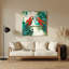 Art mural en métal hawaïen, vert perroquets-430804579