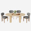 Ensemble de table de cuisine ovale à double piédestal-223772556-221402299-223772558