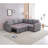 Sectional Sofa Bed, BLACK-1632763249