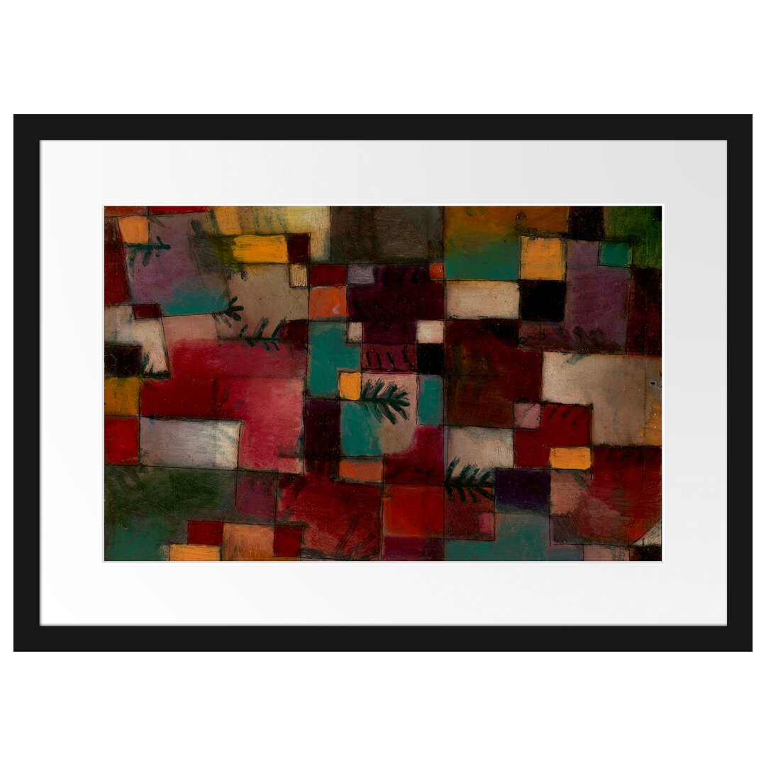 Gerahmter Kunstdruck Red-Green and Violet-Yellow Rhythms von Paul Klee