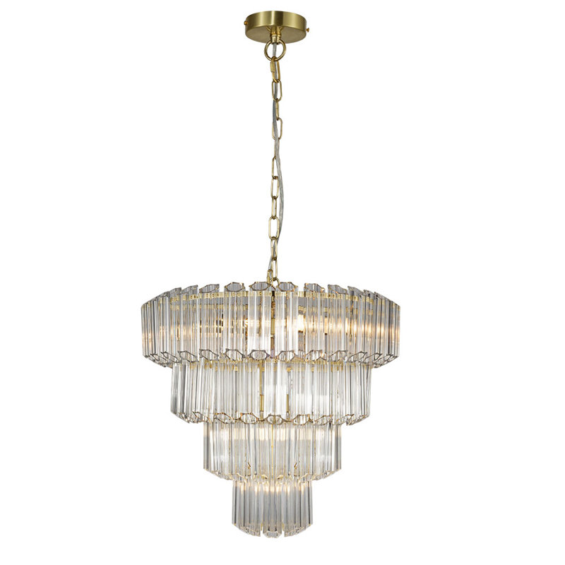 Adran 11 - Light Crystal Chandelier, Satin Brass
