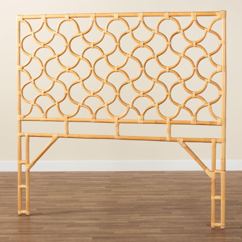 Blayklee Bali & Pari Kalcya Bohemian Natural Rattan Standalone Headboard, Queen