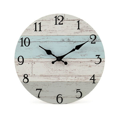 Solid + Manufactured Wood Wall Clock
