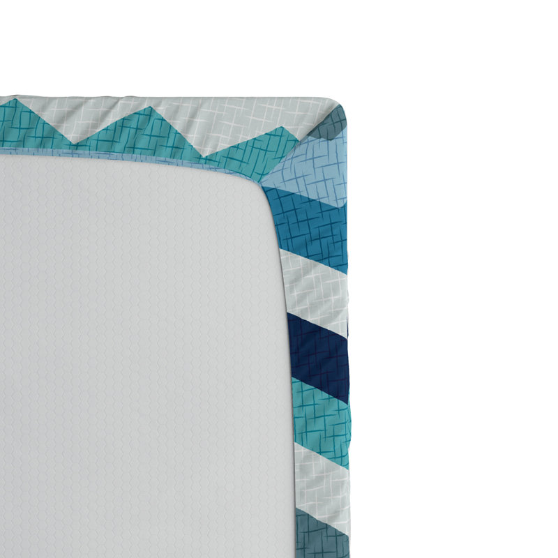 Microfiber Chevron Fitted Sheet, Full Fitted Sheet