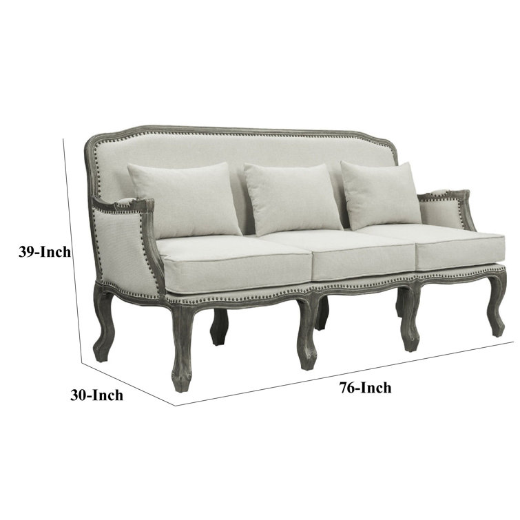 Benjara 76'' Upholstered Sofa - Wayfair Canada