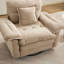 Canapé d'appoint rembourré 360 ° en chenille avec coussin décoratif-1650004002