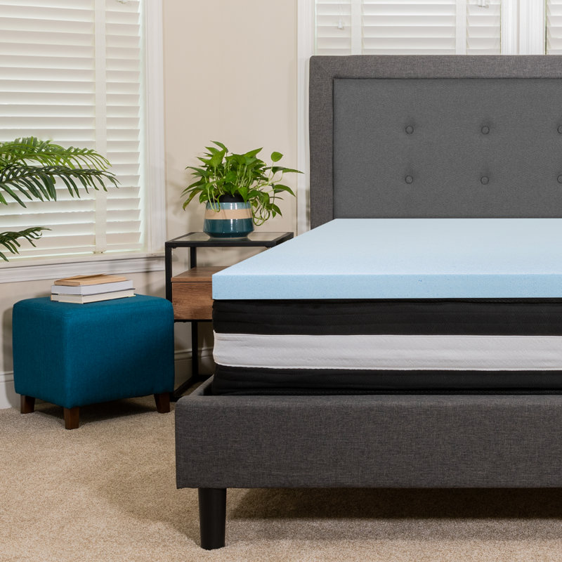 Matelas à ressorts ensachés avec surmatelas en mousse viscoélastique certifié CertiPUR-US Capri , H 2 po, 10", Grand lit