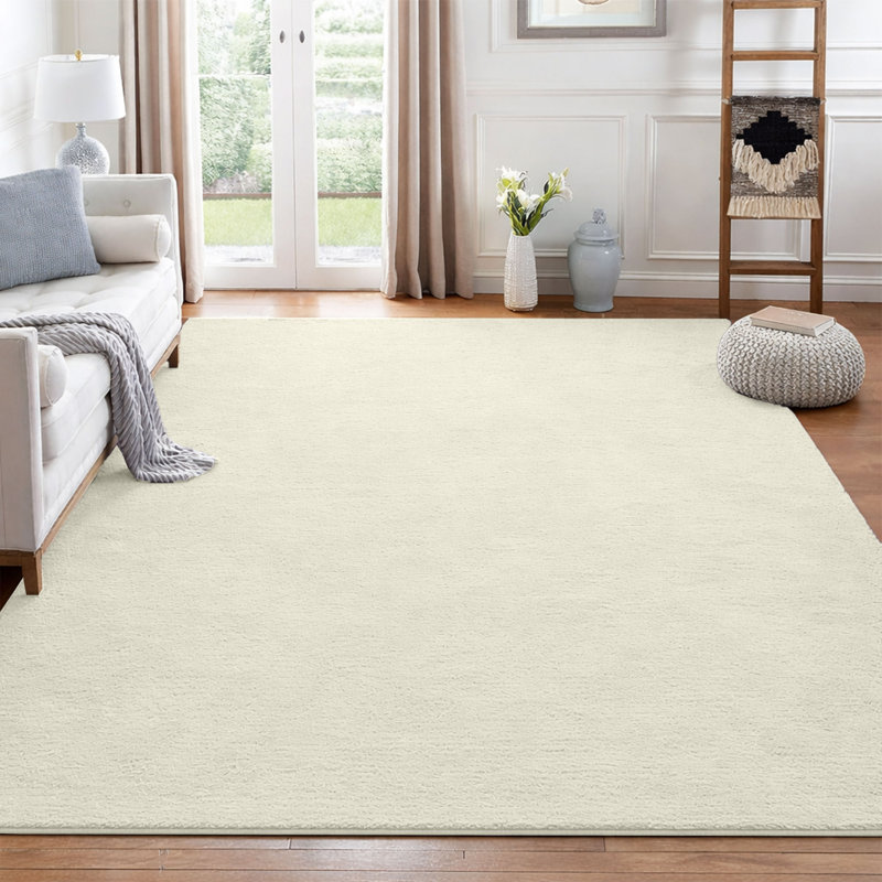 Shag Area Rug, CREAM, 120 x 170 cm
