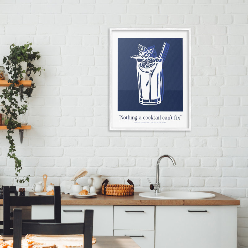 Giclée sur toile Rien, cocktail impossible à réparer, par Lettré et doublé, H 20 po x l 16 po