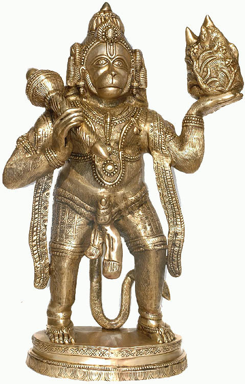 Hanuman portant le mont Dron