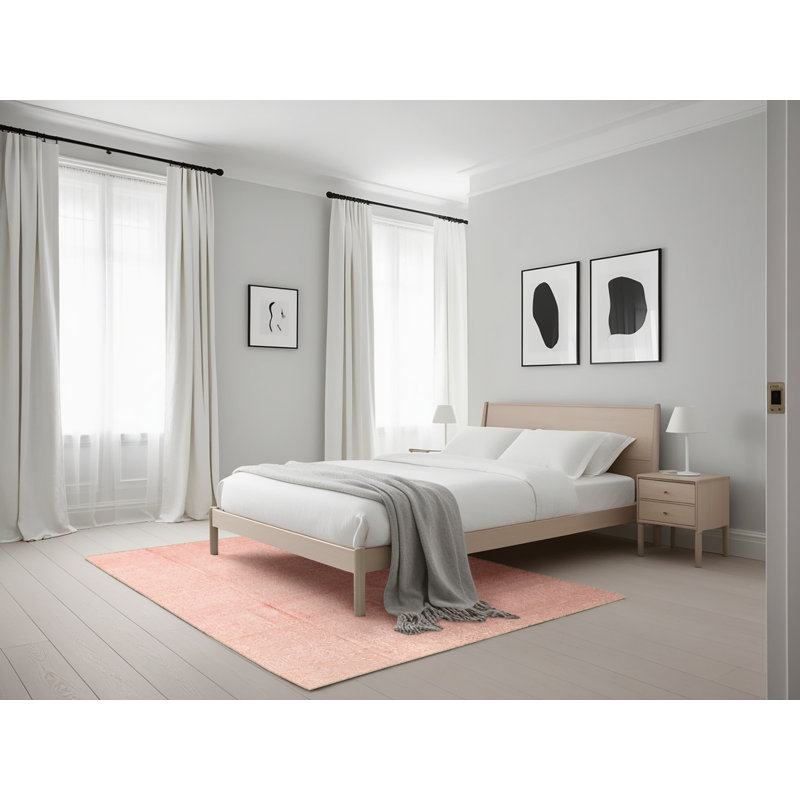 Tapis décoratif multicolore à motif abstrait, Rectangle 5 pi x 7 pi