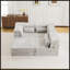 Canapé modulaire convertible modulaire Mahjong, aucun assemblage requis, tissu polaire circulaire, surdimensionné 3 places avec 3 coussins, idéal pour les petits espaces et le confort
