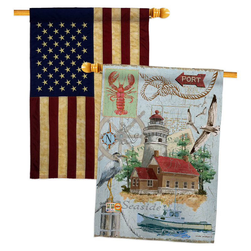 Double Sided 40'' H x 28'' W Polyester House Flag