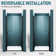 28 in. x 72 in. Pivot Shower Door with Frameless Hinged Frame, Matte Black