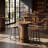 31.5-inch Bar Table With Metal Ring Footrest，round Dining Table