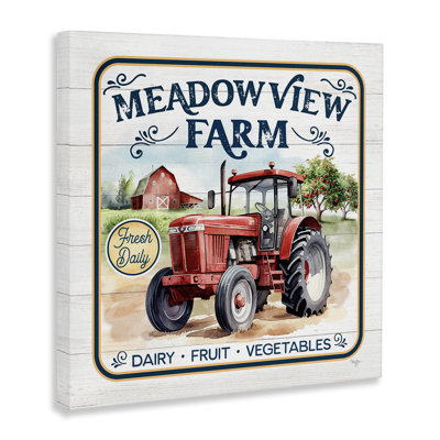 Meadowview Farm Tractor Canvas Wall Art by Mollie B.
