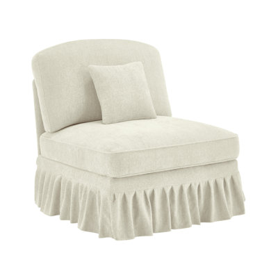 Canapé sans accoudoirs en chenille avec 1 coussin - bleu