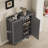 Fluted Door Shoe Cabinet, 5-Tier Entryway Storage Bench with Adjustable Shelves-221428762-234608851