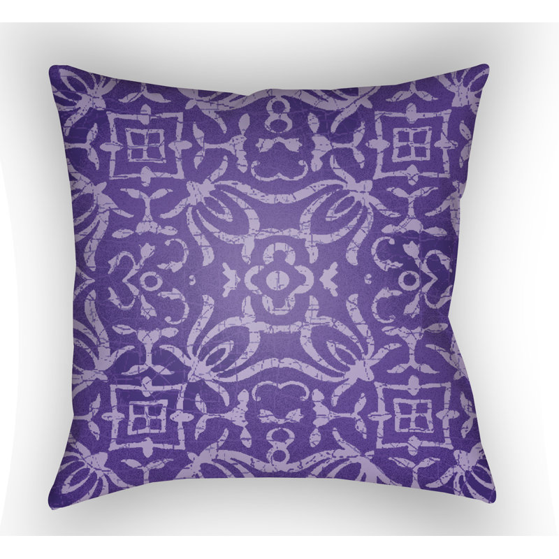 Yindi Outdoor Throw Pillow, Purple, 22" H  x 22" W x 5" D