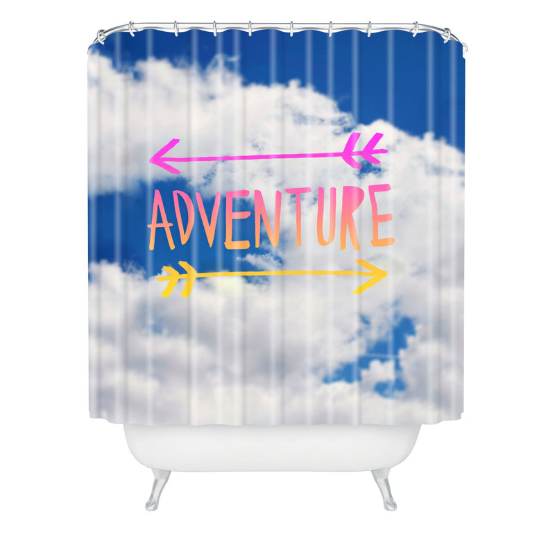 Rideau de douche simple en polyester adventure sky Bruss