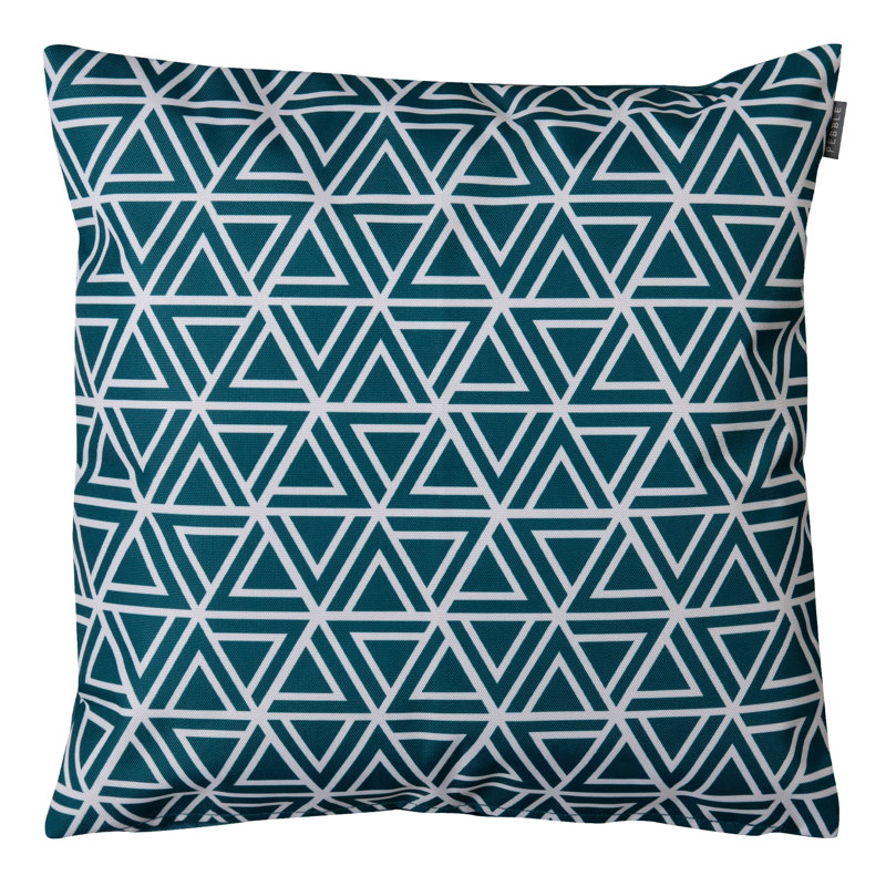 icon Indoor and Outdoor Waterproof Filled Cushion Set of 4 Teal Grey Geometric, Teal