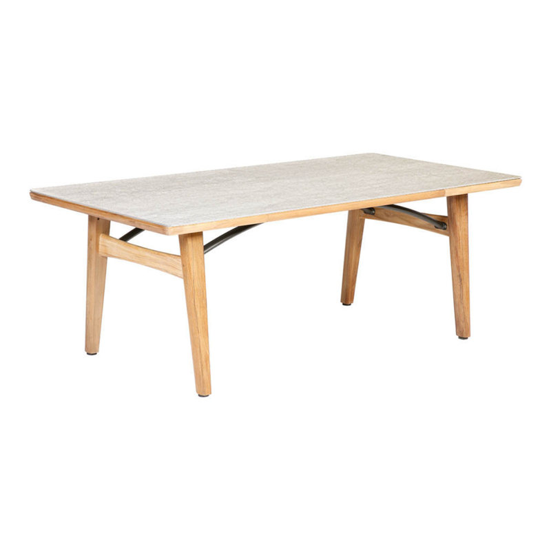 Monterey Dining Table, Frost Ceramic, 29" H x 79" W x 39" D