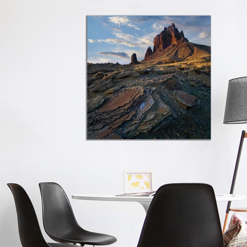 Shiprock, the Basalt Core of an Extinct Volcano 1 Piece Wrapped Canvas Wall Art, 93.98 cm H x 93.98 cm W x 1.91 cm D