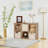 Wooden 3-Tier Bookcase Book Shelf Display Storage Shelf With 6 Compartments White-1249902281