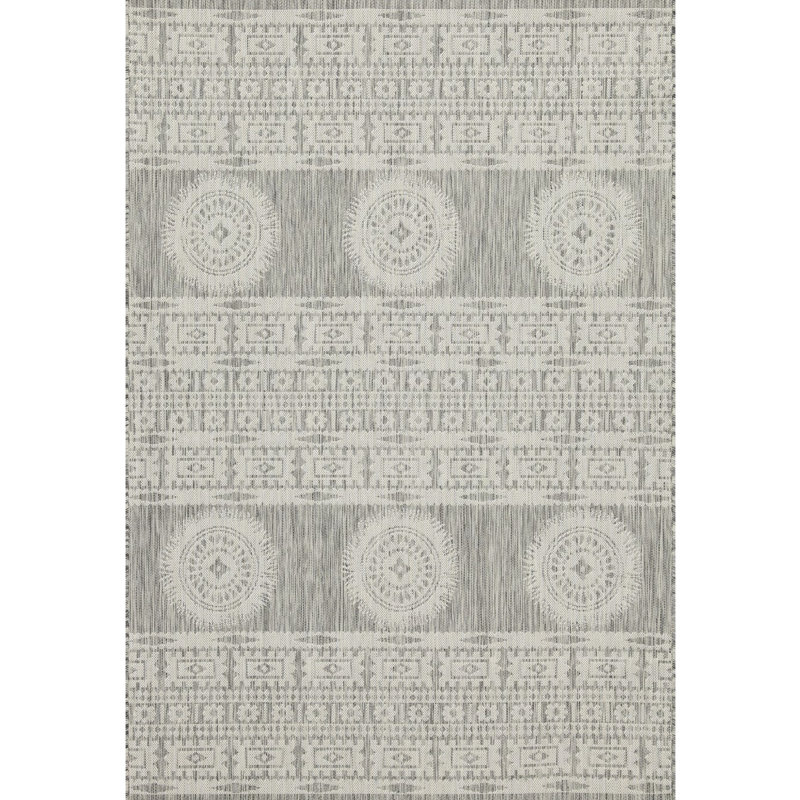Gchar2024 Silver 5Ft. 3In. X 7Ft. Area Rug - Sunshine Indoor/Outdoor. Stain Polypropylene. And Stylish. & Pet . Easy To Maintain. Made In Turkey. Flatweave Collection Indoor/Outdoor Polypropylene , .