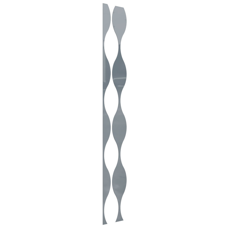 Ensemble de panneaux muraux décoratifs en acrylique Ozark (paquet de 9), H 94 po x l 9 po, Gris foncé