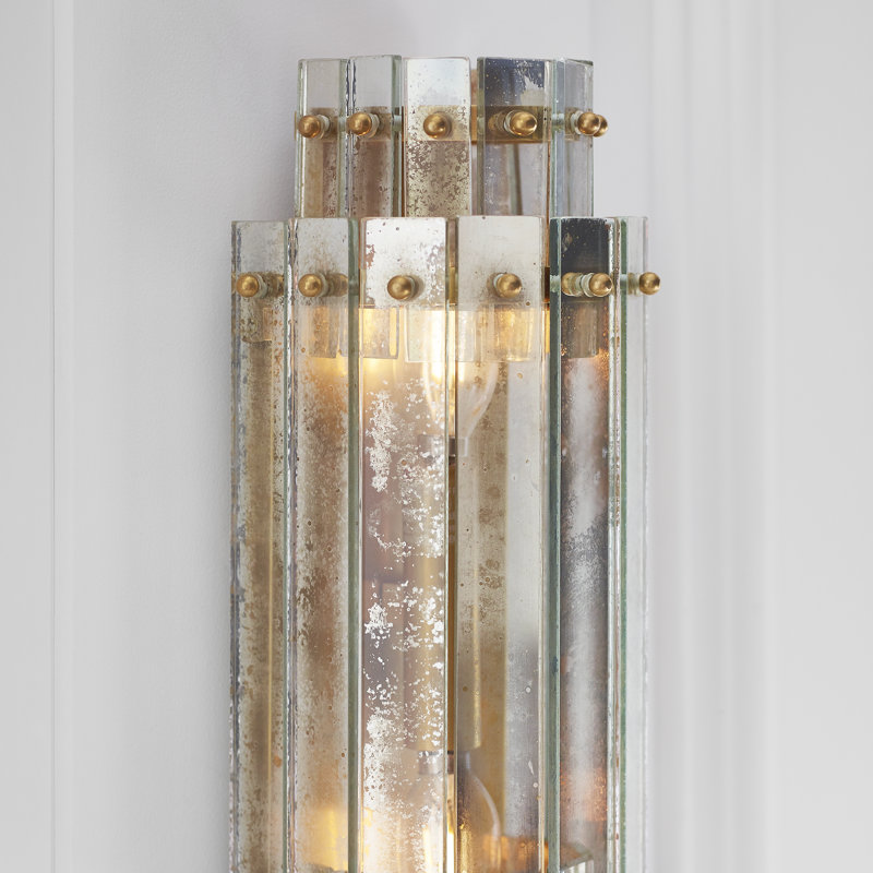 Carrier and Company Cadence Small Tiered Sconce, Hand-Rubbed Antique Brass