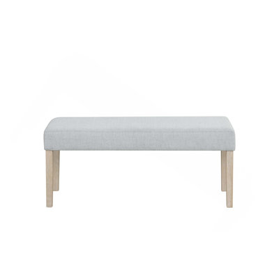 Banc de salle à manger rembourré de style contemporain et contemporain avec pieds fuselés et fabrication robuste et durable