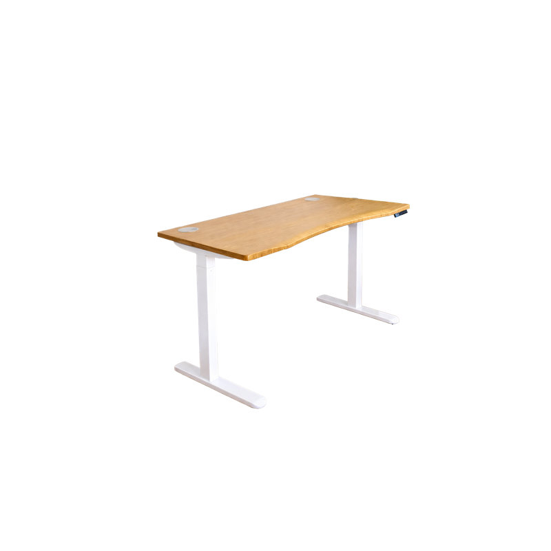 Bureau debout en bambou Fieldstone, Blanc