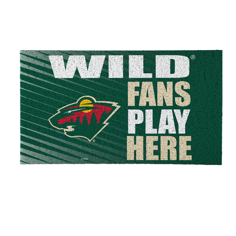Tapis en PVC Minnesota Wild Fan, 28 po x 16 po