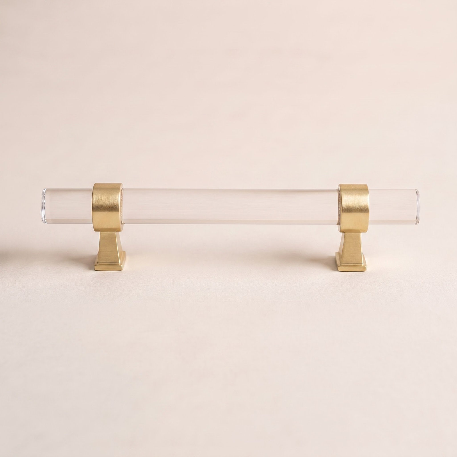 Acrylic Bar Cabinet Pull, Satin Gold, 3.75"