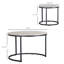 Ensemble de 2 tables gigognes rondes empilables HOMcom