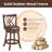 Red Barrel Studio Swivel Counter Height Dining Pub Chairs with Rubber Wood Legs