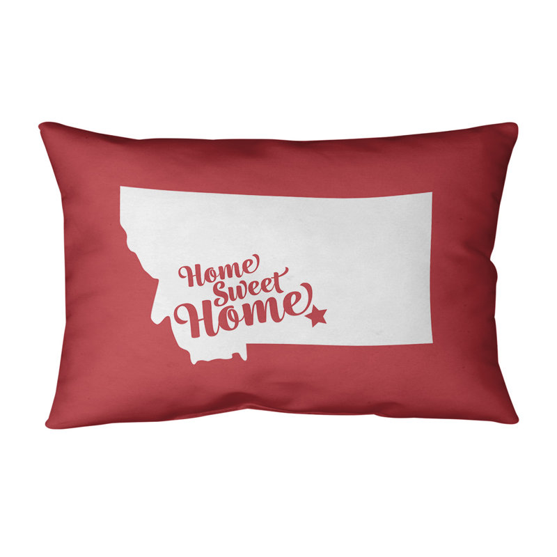Coussin lombaire intérieur/extérieur doux pour la maison, Billings, Rouge