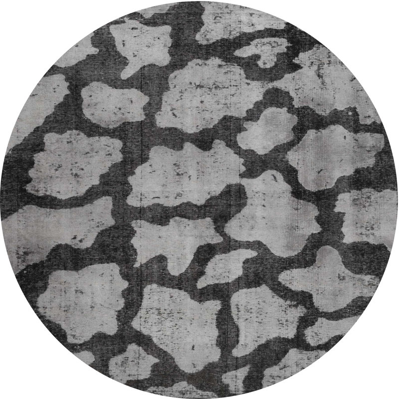 Tapis gris zone contemporaine, Rond 7 pi