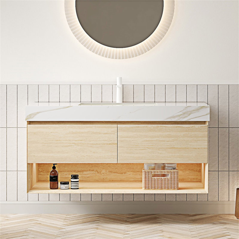 Meuble-lavabo flottant avec lavabo