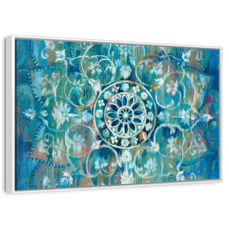 Mandala  I, Floating Frame White, 37" X 25"