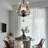 3-Light Crystal Chandelier Adjustable Height