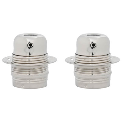 Symple Stuff Lamp Holders 2 Pcs Glossy Black E27