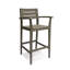Tabouret de bar d'extérieur en bois gris H 45,5 po Stamford