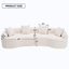 Canapé courbé désossé, canapé modulaire à compression de 110 po, blanc haute densité, canapé-lit pour salon, salon, appartement, chenille-1737153048