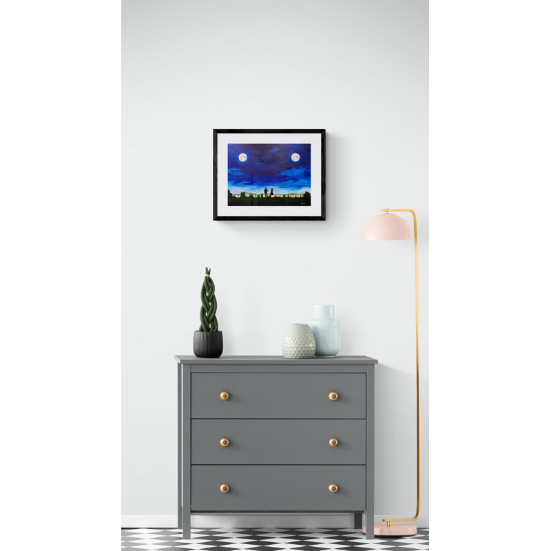 Seeing Double Print by Tom Blood, Black Framed Paper, 16" H x 20" W