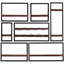 Rivero 2 Piece Solid Wood Tiered Shelf
